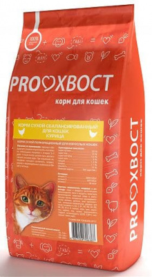 PROХВОСТ Корм сухой для кошек, курица, 10 кг