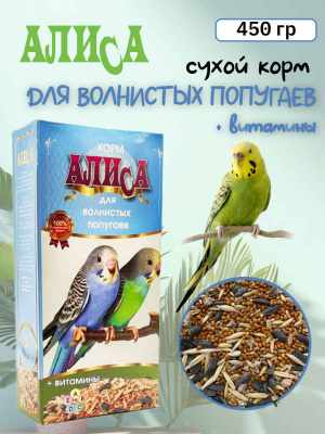 алиса корм для волнисттых витамины