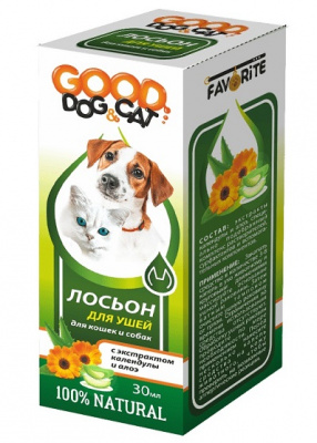 Good Dog&Cat Лосьон для УШЕЙ для Кошек и Собак 30мл