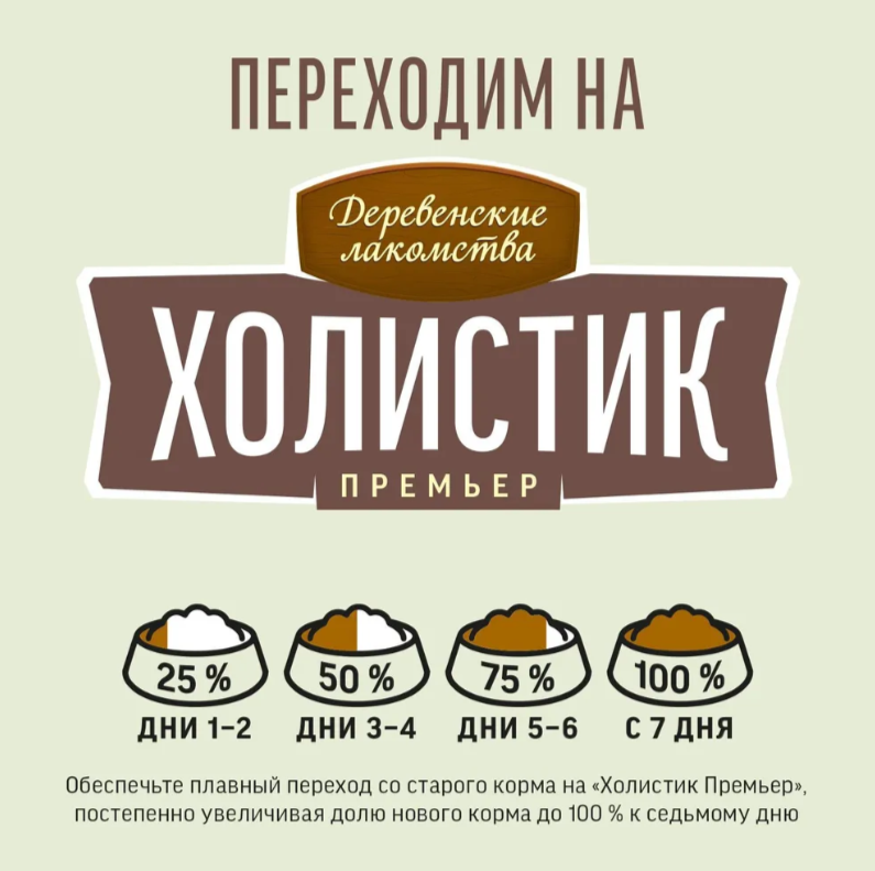 Холистик Премьер Сухой корм для собак мини-пород с Утка и рисом 1кг Деревенские лакомства (8шт/уп)